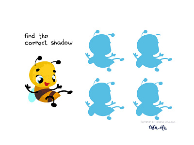 Find the correct shadow. Educational game for children