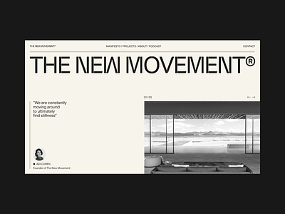 The New Movement abstract app architect art black design interior logo minimal typography website