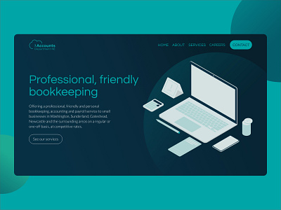 Website design | The Accounts Dept bookkeeping branding illustration ui ui design ux ux design web web design website