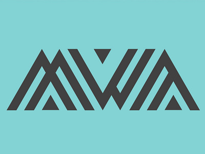 MWA abstract creative design lines logo logotype pattern shapes typography vector