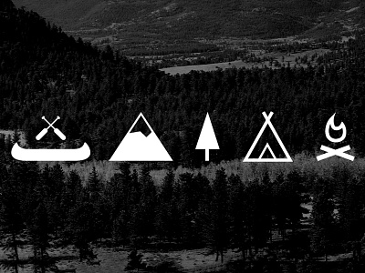 Camping adventure badge camping icons logo minimal outdoor