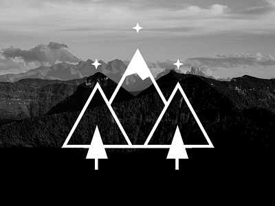 Mt. Esco adventure badge icon logo mountains outdoor vector woods