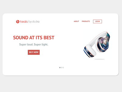 Beats By Dre landing page concept adobexd css html js landingpage ui ux webdesign xddailychallenge