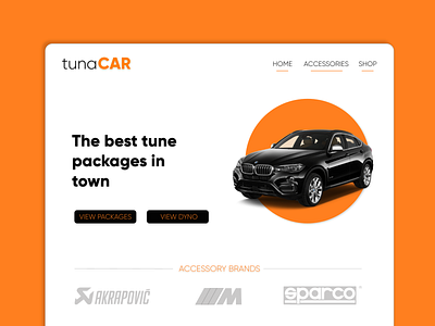 Website Design for a Car Tuning Service adobexd ui ux webdesign