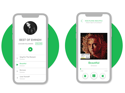 Spotify Bright Theme adobexd dailychallenge mobile spotify ui ux