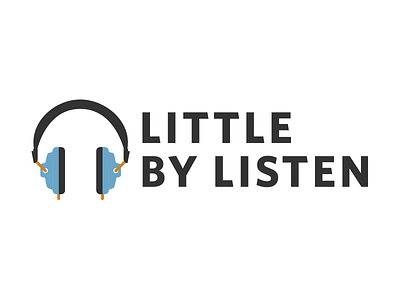 Little By Listen blog branding flat headphones hfj icon logo music whitney