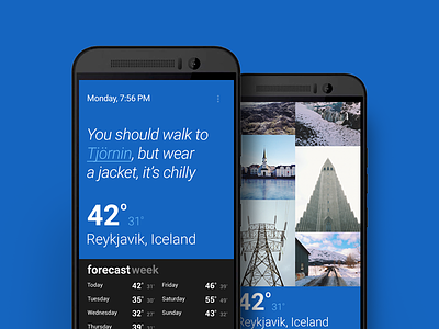 Typographic Weather android app layout temperature typography ui ux weather weather app