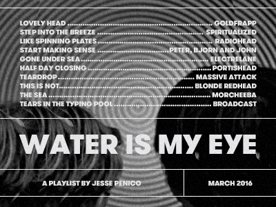 Water Is My Eye album album cover art cover art design designers.mx mix music playlist