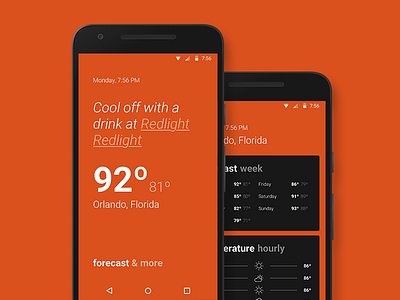 Weather App (progress) android app layout temperature typography ui ux weather weather app