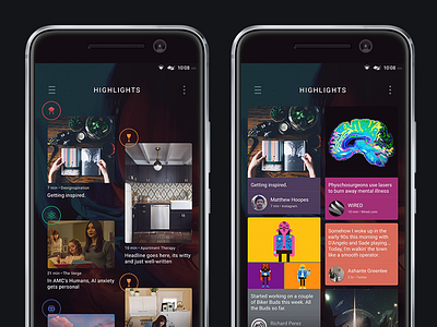 Sense 8 / BlinkFeed Concepts android blinkfeed concept htc htc10 material design sense ui ux
