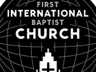 FIBC No. 01 black black and white brand branding building christ church cross fibc globe god illustration international logo mark texture white