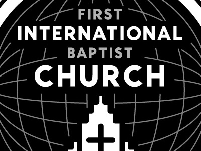 FIBC No. 02 baptist black and white christ church circle copenhagen cross fibc first globe international jesus logo logotype mark