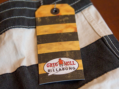 Greg Noll x Billabong Hang Tag Design boardshort graphic design greg noll hang tag hangtag label surfing t shirt