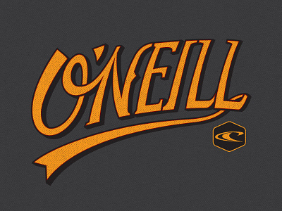 Oneill Typography distress lettering surfing t shirt texture type typography