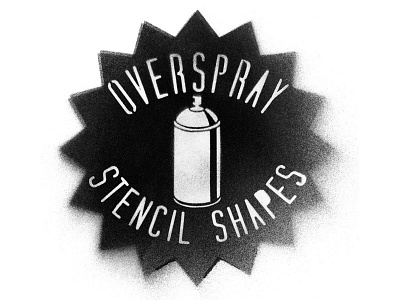 Overspray : Stencil Shapes Logo lettering logo paint spray spraypaint stencil typography