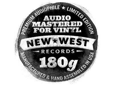New West Watercolor halftone music records vinyl watercolor