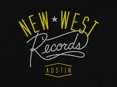 New West Logo logo music t shirt lettering typography
