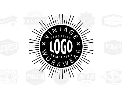 Vintage Workwear Logo Templates logo template type typography workwear