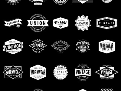 Vintage Workwear Logo Templates by Ray Dombroski on Dribbble