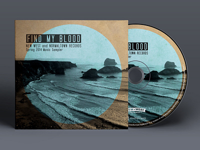 New West Records CD Sampler album cd music typography