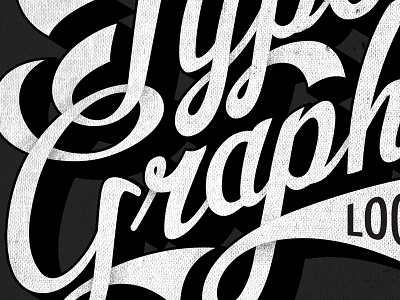 Typographic lettering logo script texture type typography
