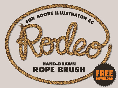 Free Rope Brush for Illustrator free free download freebbble freebie fribbble illustrator brush nautical rope western