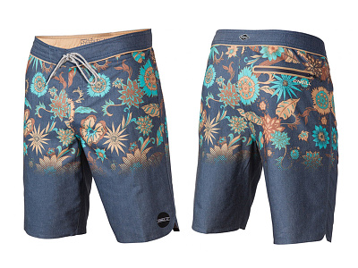 Sprouted print for O'Neill Boarshorts boardshorts floral oneill pattern print surfing