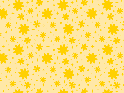 Little Miss Sunshine pattern floral flowers mustard pattern simple yellow