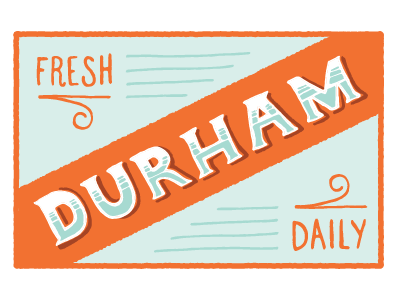 Durm durham hand lettering retro typography vintage