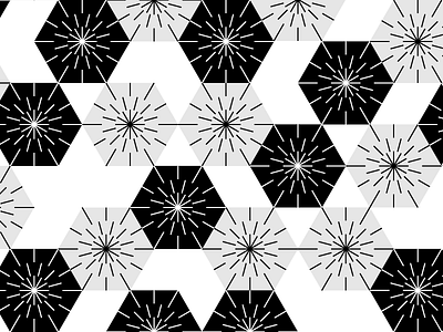 Hexagon Pattern geometric hexagon monochromatic pattern shapes simple starburst