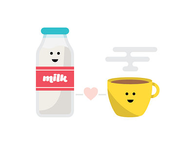 Milk n' Coffee coffee cute illustration love milk