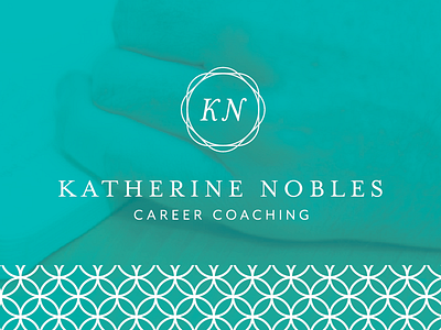 Katherine Nobles logo design brand branding career coach clean feminine logo logotype mark pattern timeless