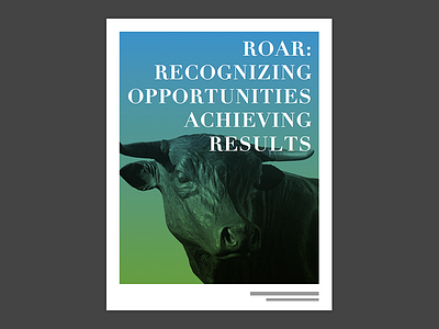 ROAR cover idea annual report bull cover didot gradient print design