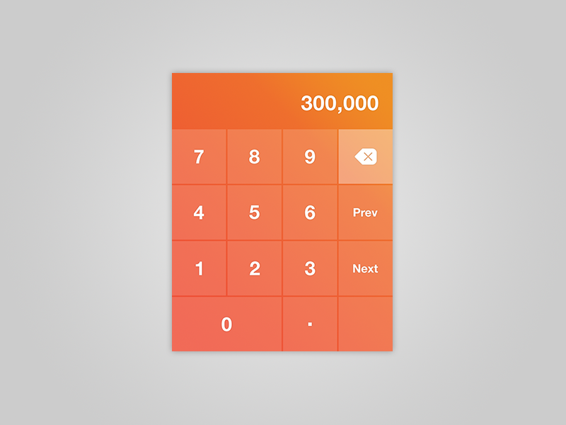 Calculator component interface gradient ui calculator