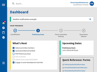 In Progress Dashboard app application dashboard design highered interface progress indicator ui web design