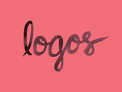 Logos Type cursive hand drawn type ink pink