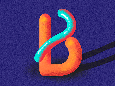 'B' Letter black clean design dribbble invite giveaway illustration letter typography