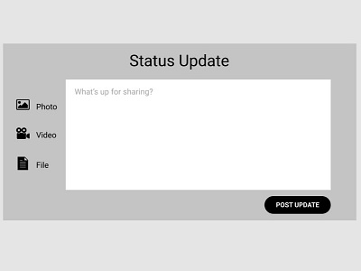 Daily UI 081: Status Update 081 dailyui