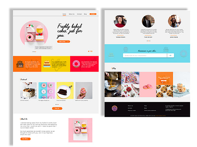 Landing Page For Cake And Confectionery Dribble