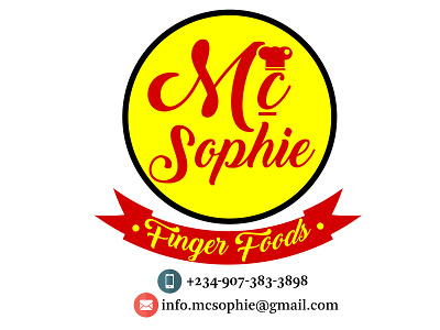 Mcsophie Finger Foods brand identity catering design food logo