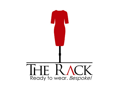 The Rack brand identity design fashion ladies fashion lettering logo