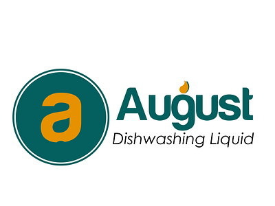 August Dish washing Liquid brand identity design dish washing logo product script symbol