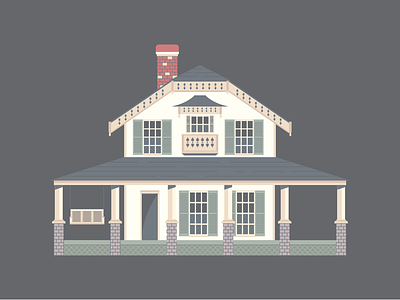 Alumni House Illustration architecture design illustration vector