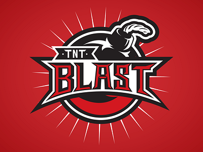 Blast black bomb cricket design dynamite illustration illustrator logo red sports tnt typography white