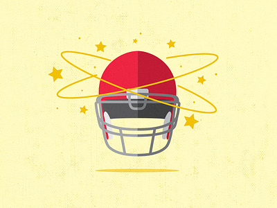 Concussion concussion design football helmet illustration injury sports stars vector yellow