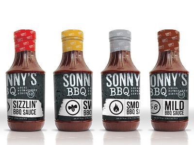 BBQ Sauce bbq branding design label logo mock up package design packaging photoshop product rendering