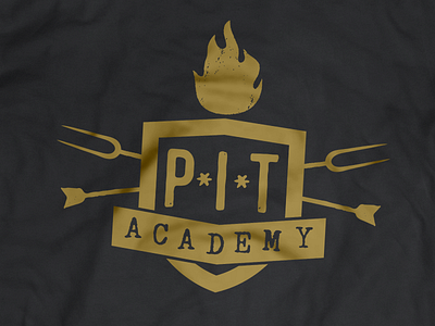 P.I.T. Academy Logo banner bbq branding design fire illustration illustrator logo design