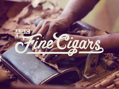 Fine Cigars branding cigar hand identity illustration lettering logo smoking type