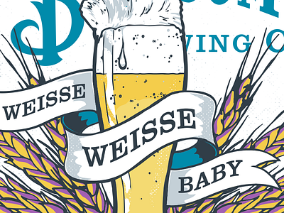Weisse Beer beer design hand illustration labels lettering logo packaging typography