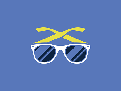 Shade blue cool glasses green icon illustration lenses shades summer ui wayfarer yellow